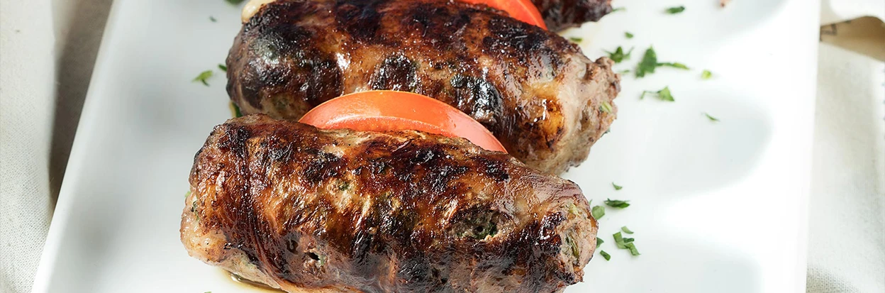 Hellim Peynirli Şeftali Kebabı