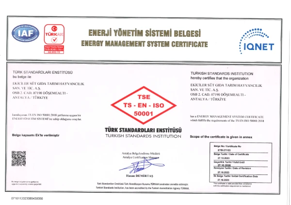 Enerji Yönetim Sistemi Belgesi