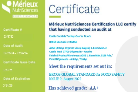 Merieux NutriSciences Certification